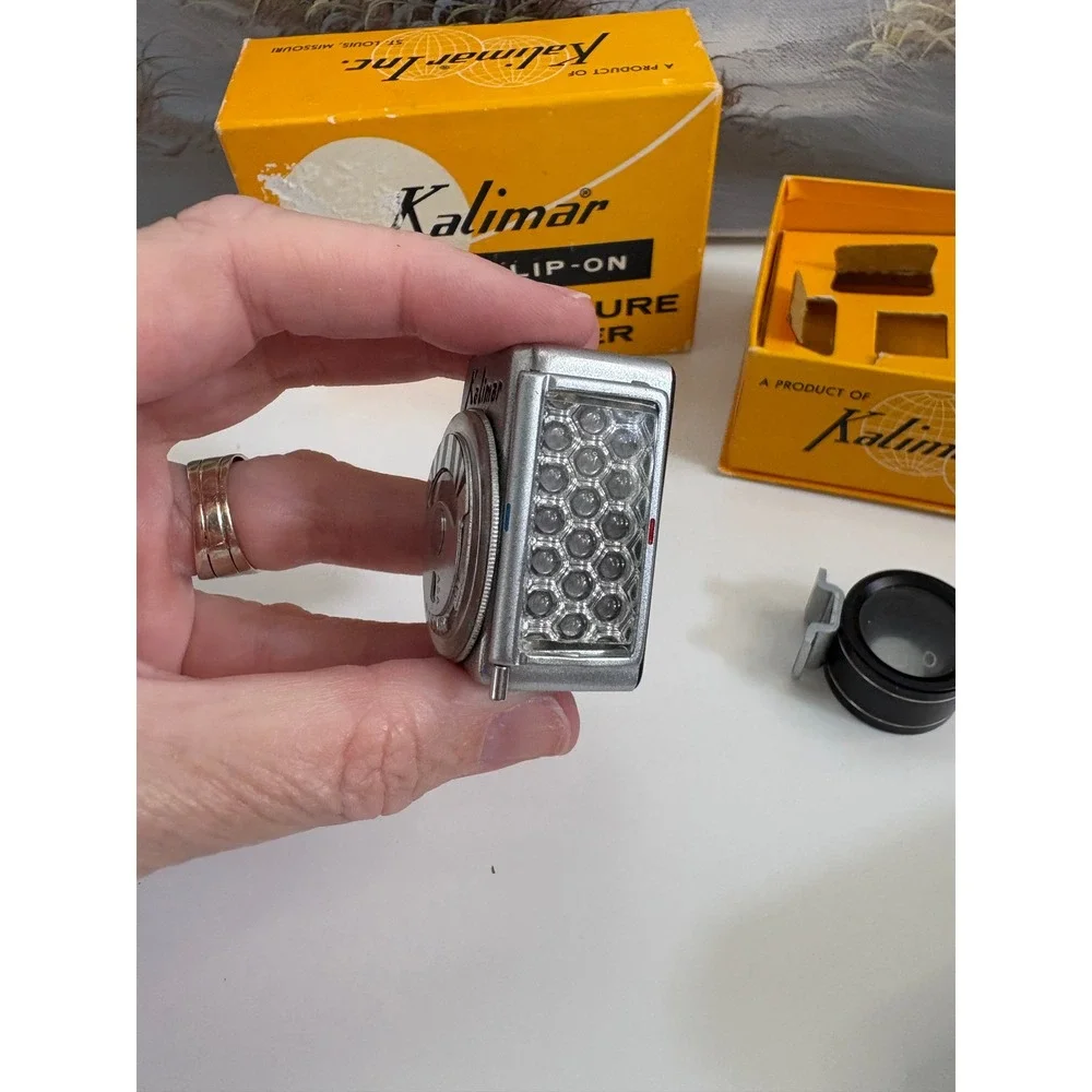 Vintage Kalimar Clip-On Exposure Meter Model 2031 Made in Japan with Box & Case